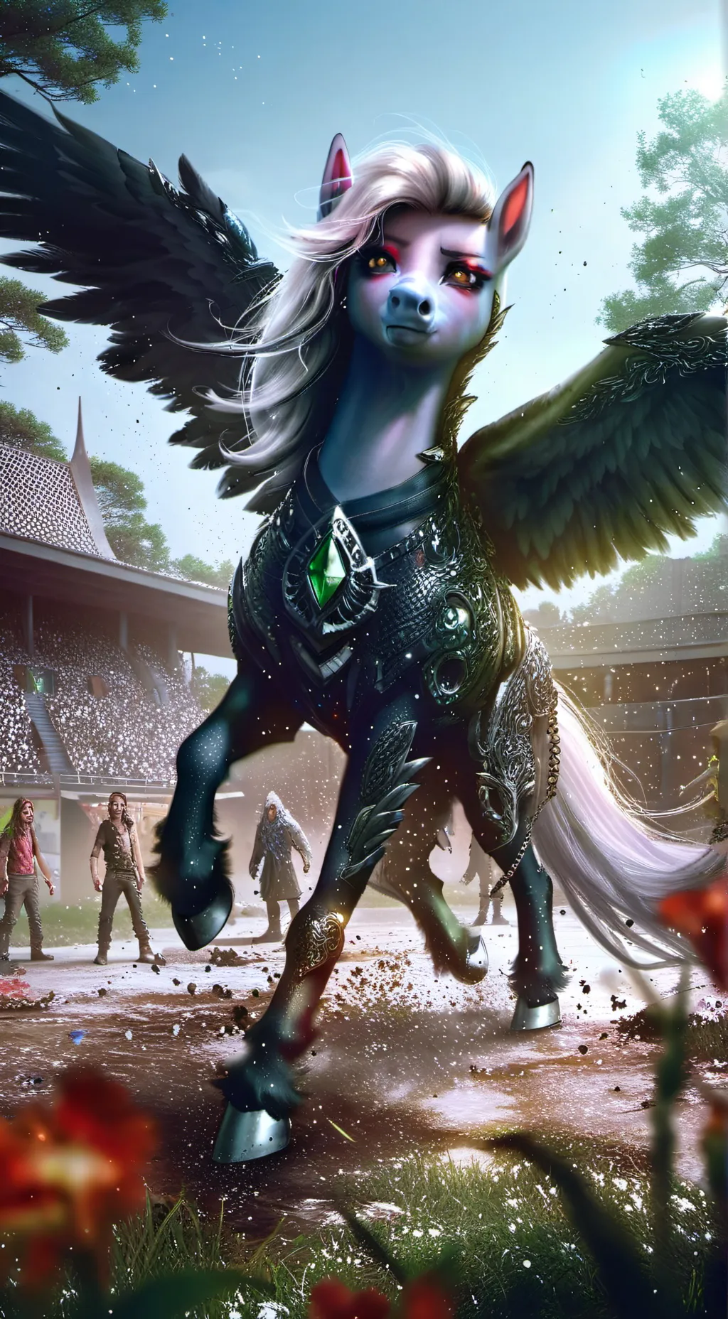 ai character: moondust (Pegasus) background