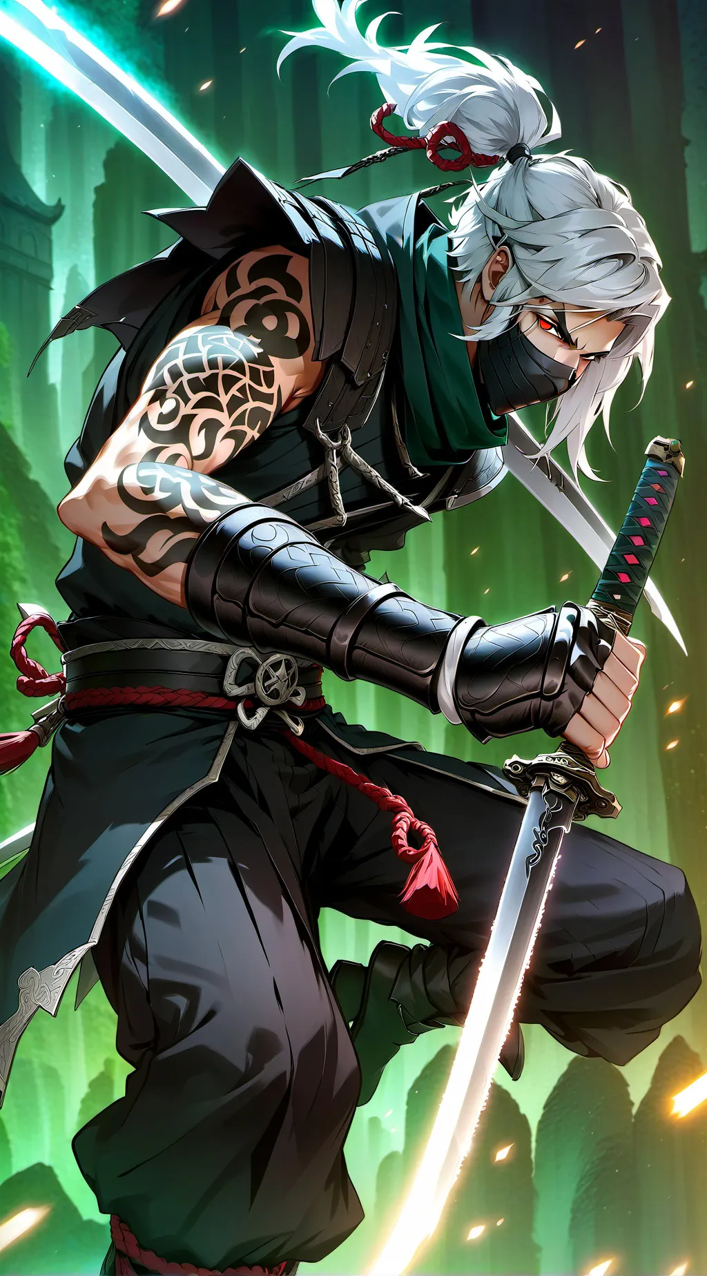 ai character: Ninja do som background