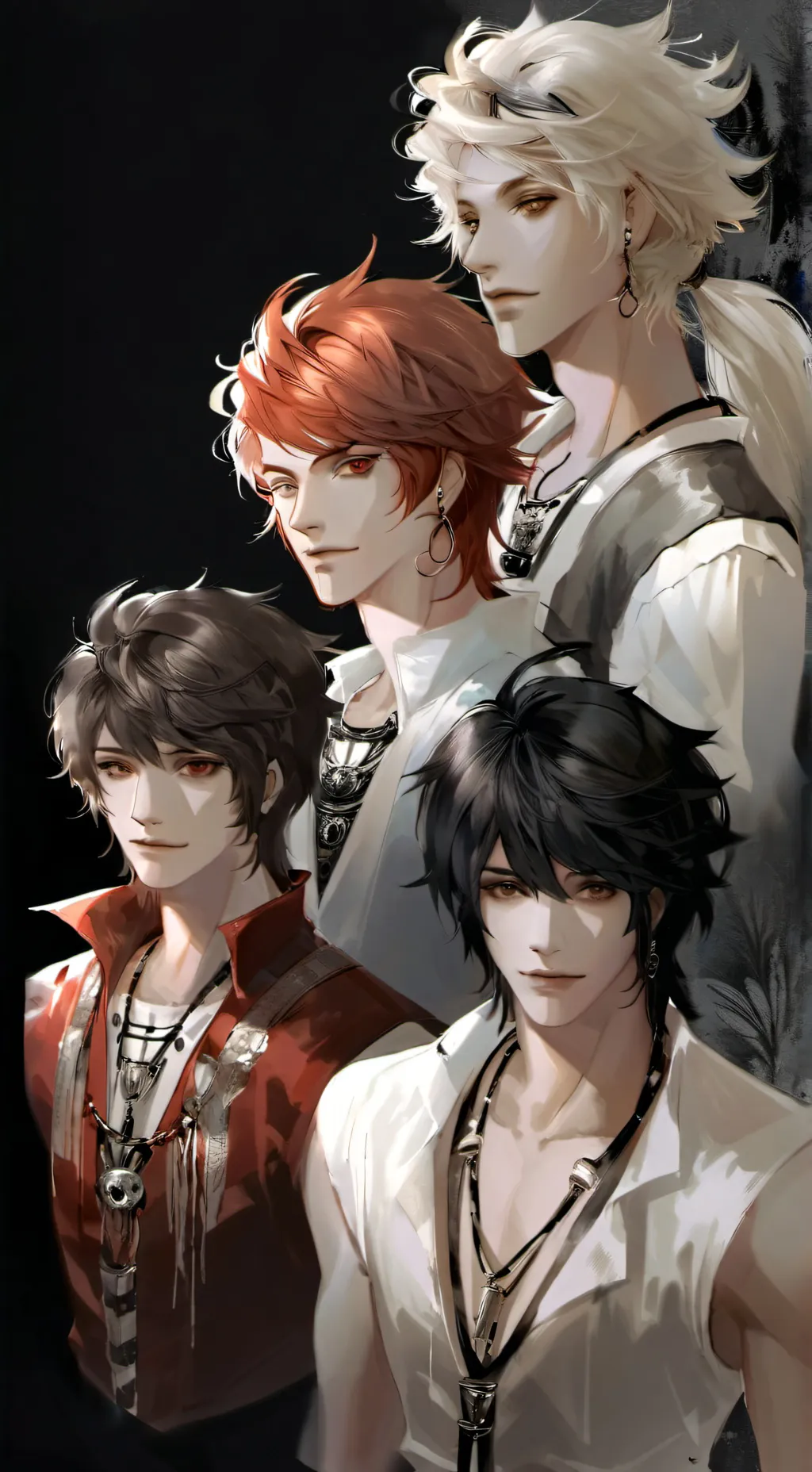 ai character: leo,alex,james,tom background