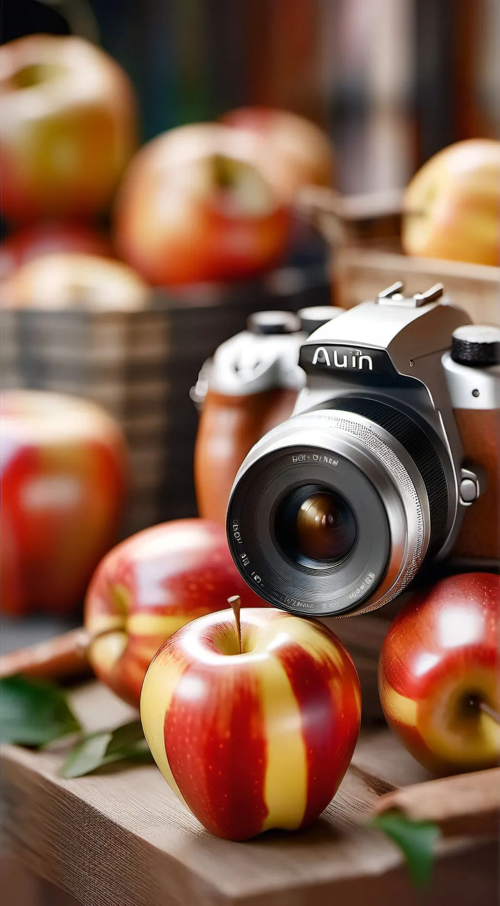 ai character: Eat a apple☠️ background