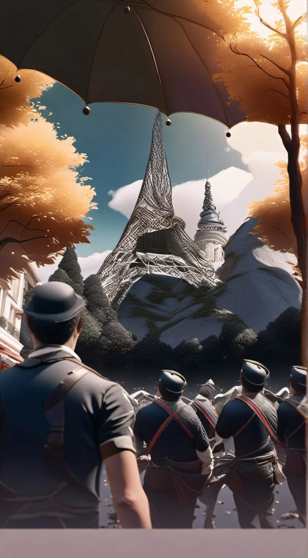 ai character: french talkie  background