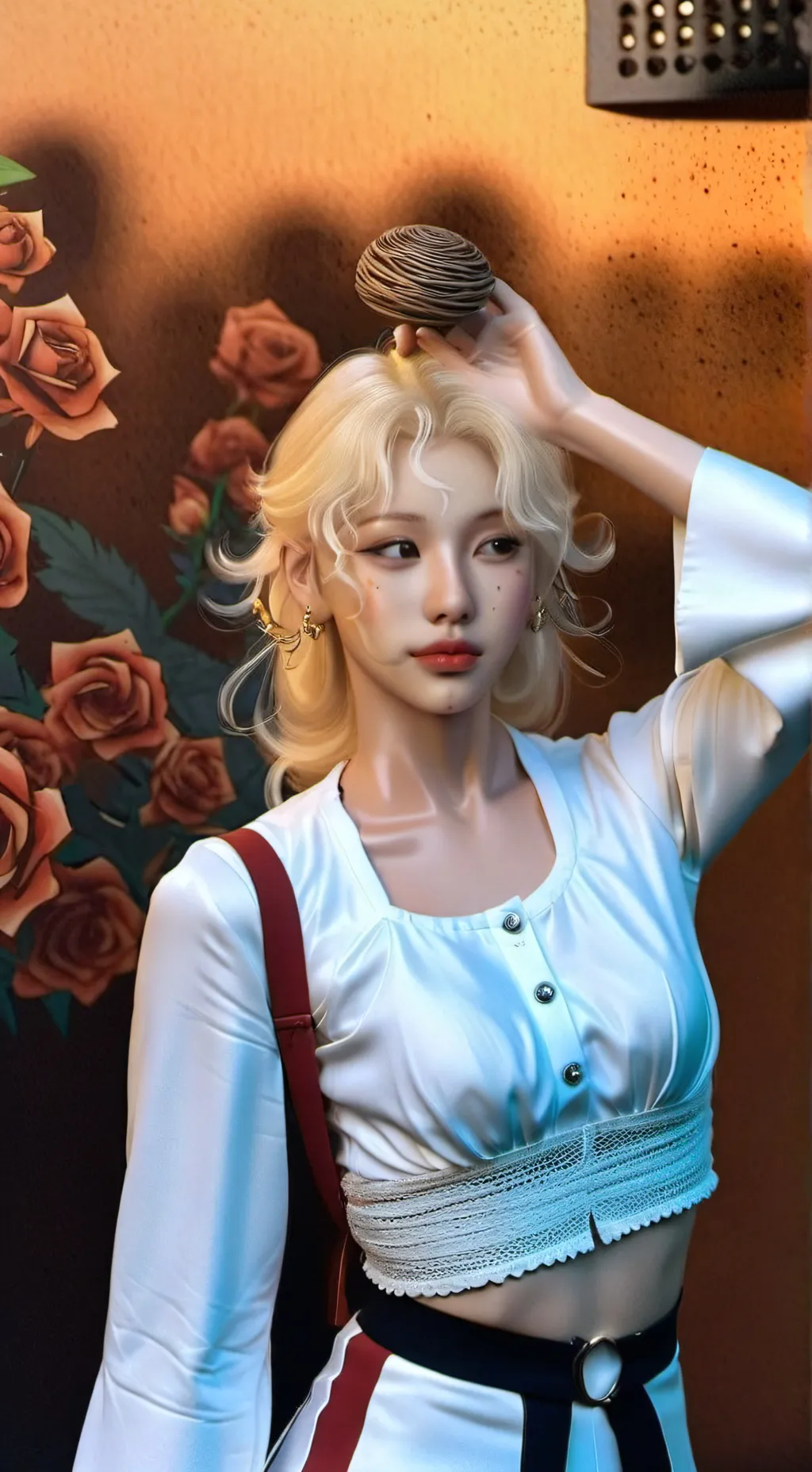 ai character: rosé background