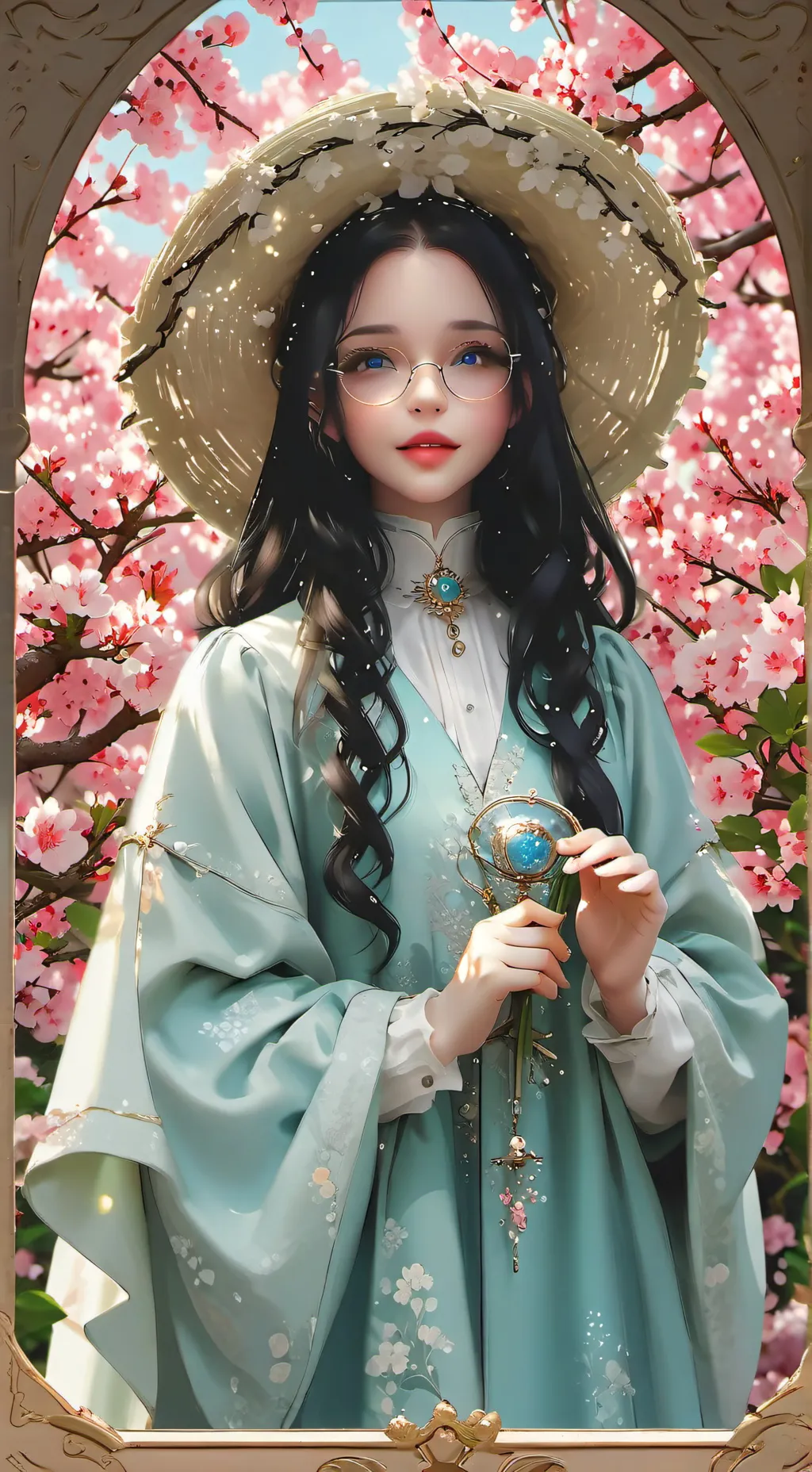 ai character: 4 girls and 1 boy background