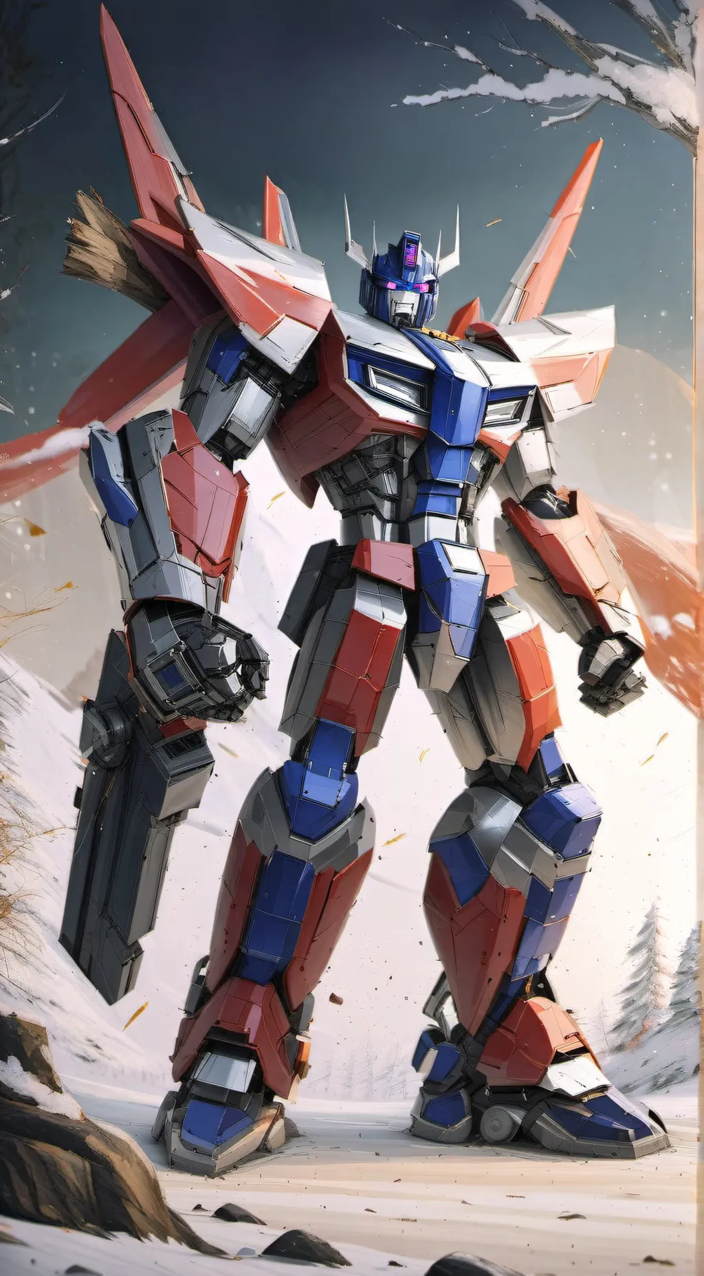 ai character: M,C and O,P background