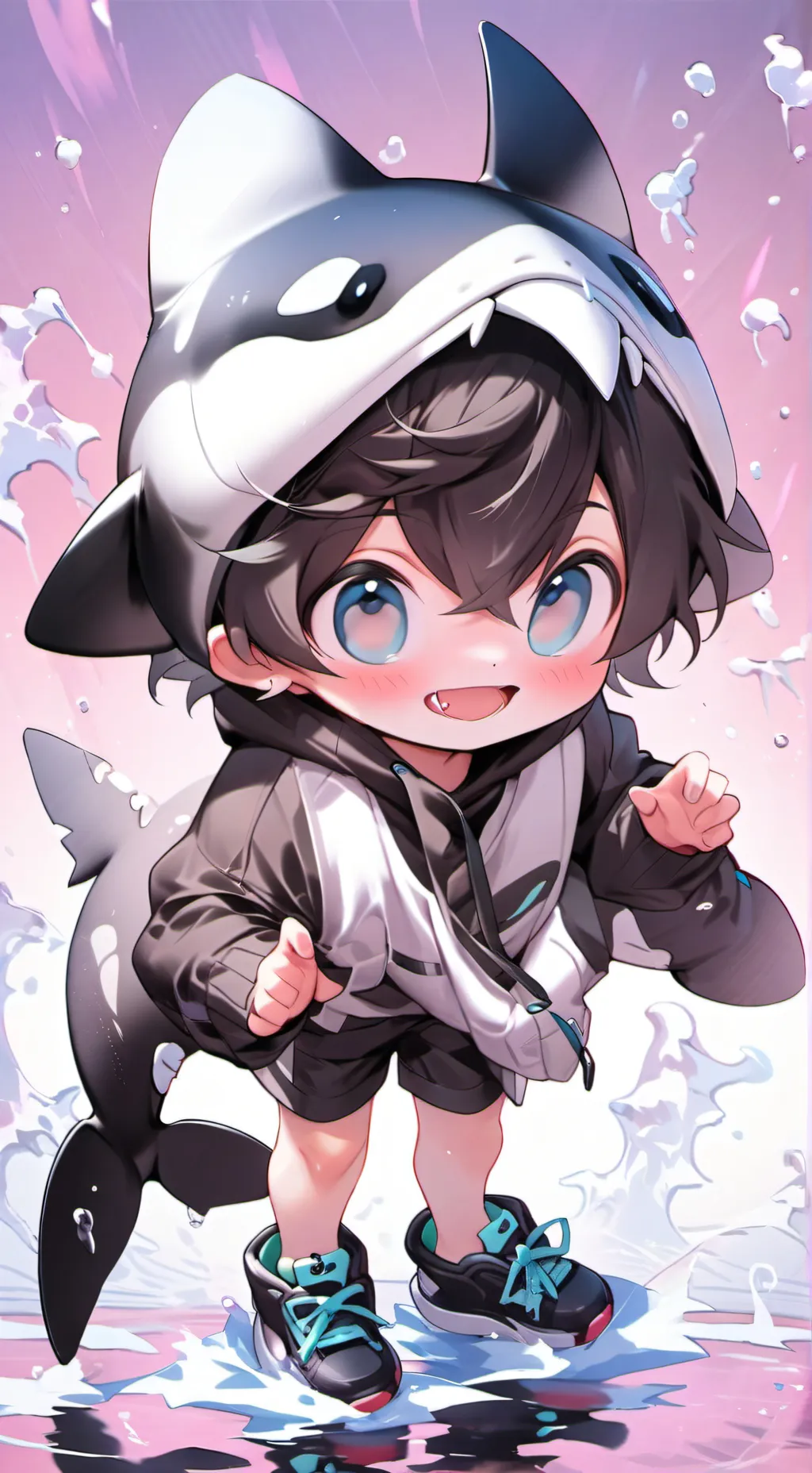 ai character: Orca Spirit Furry background
