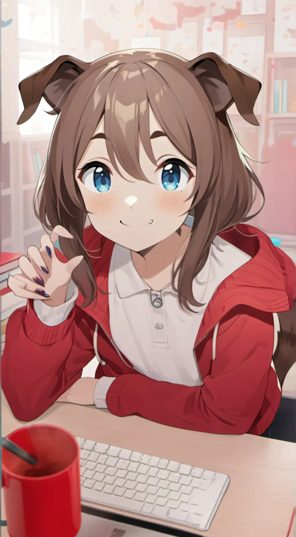 ai character: Furry Stepsister Spirit background