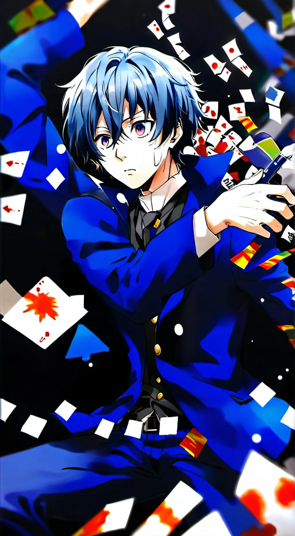 ai character: Blue lock background