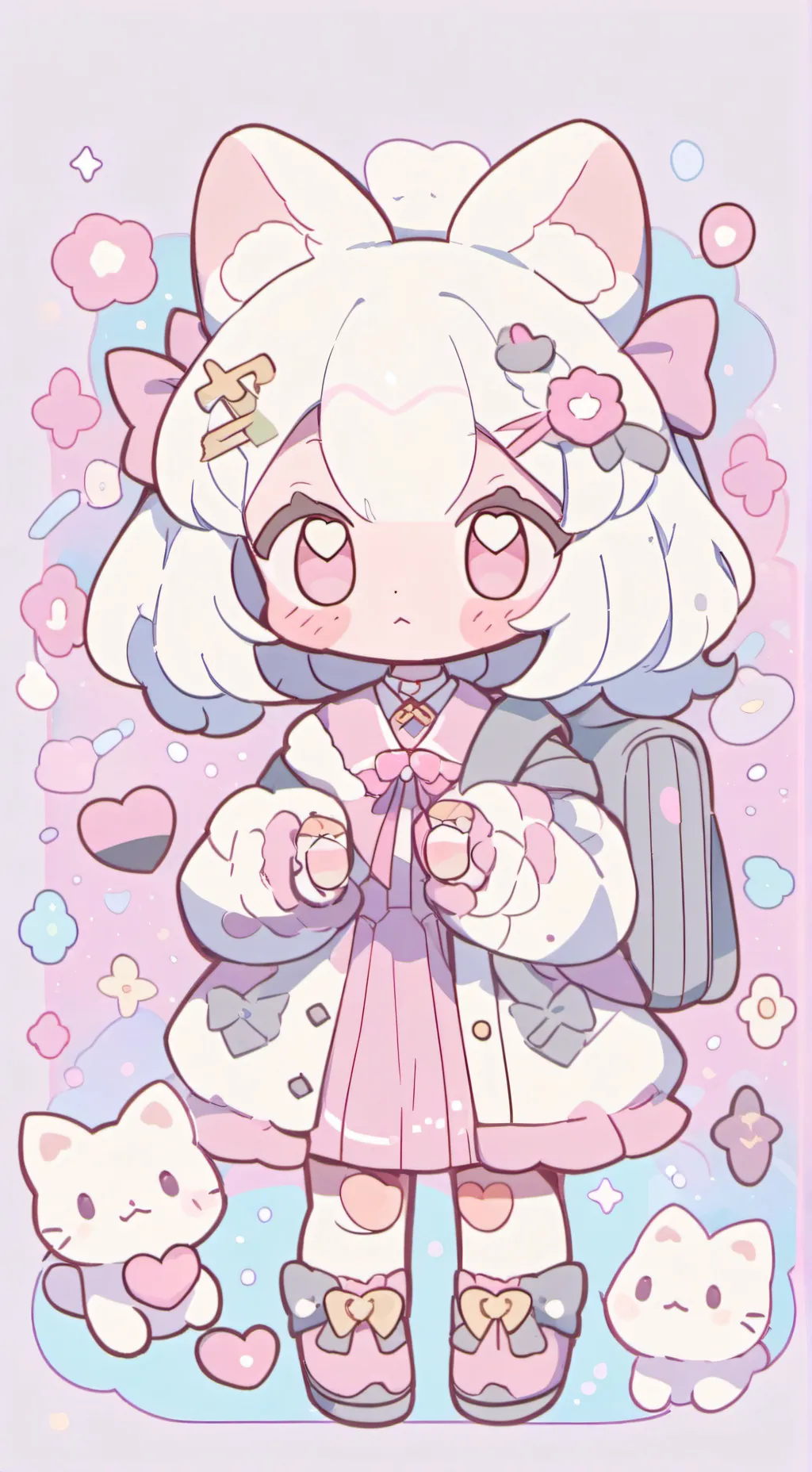 ai character: hello kitty❤ background