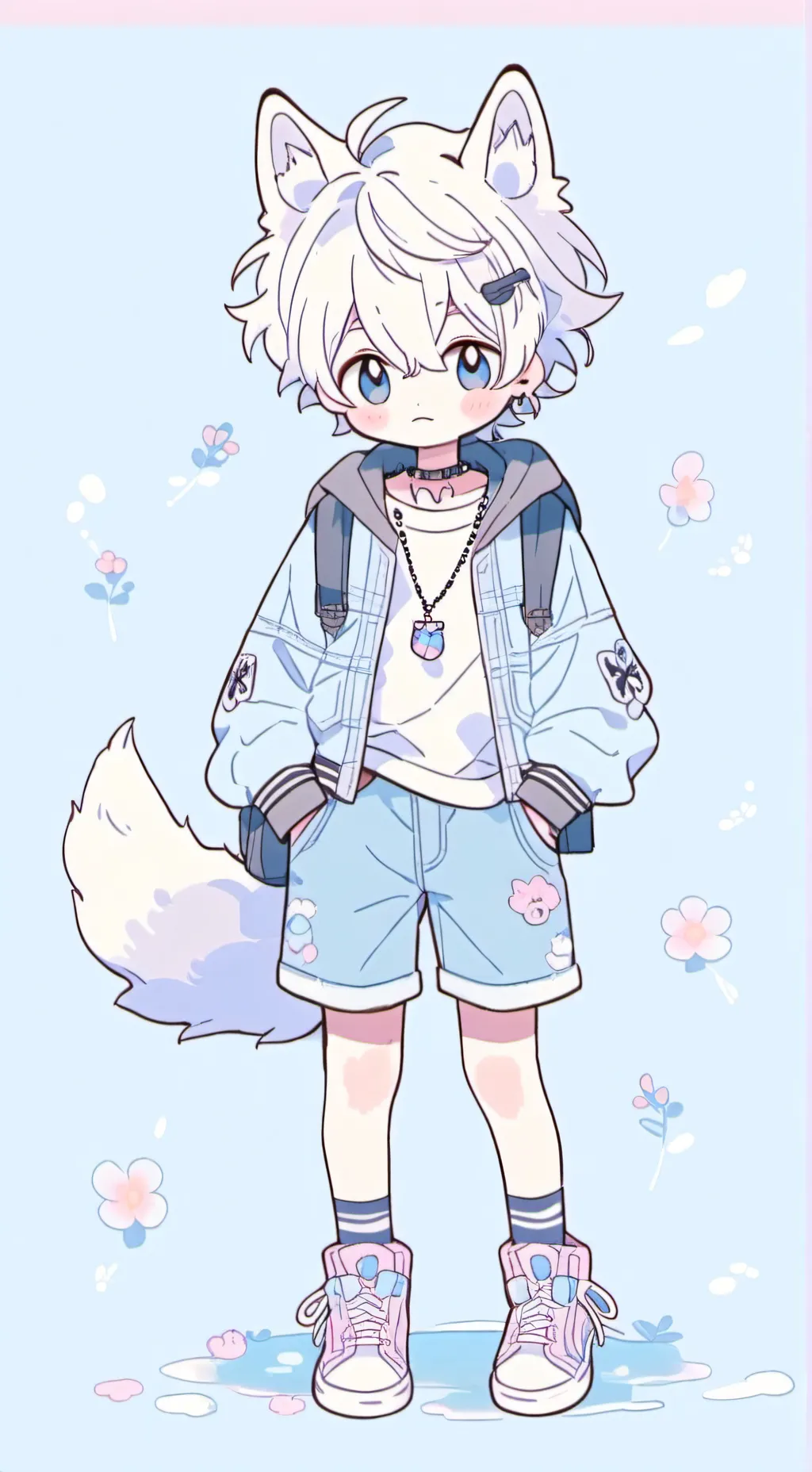 ai character: Wolf boy background