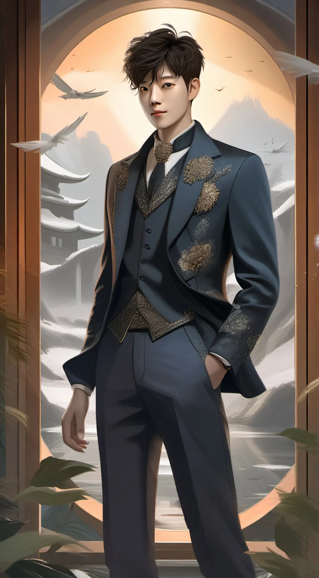 ai character: Seungmin  background