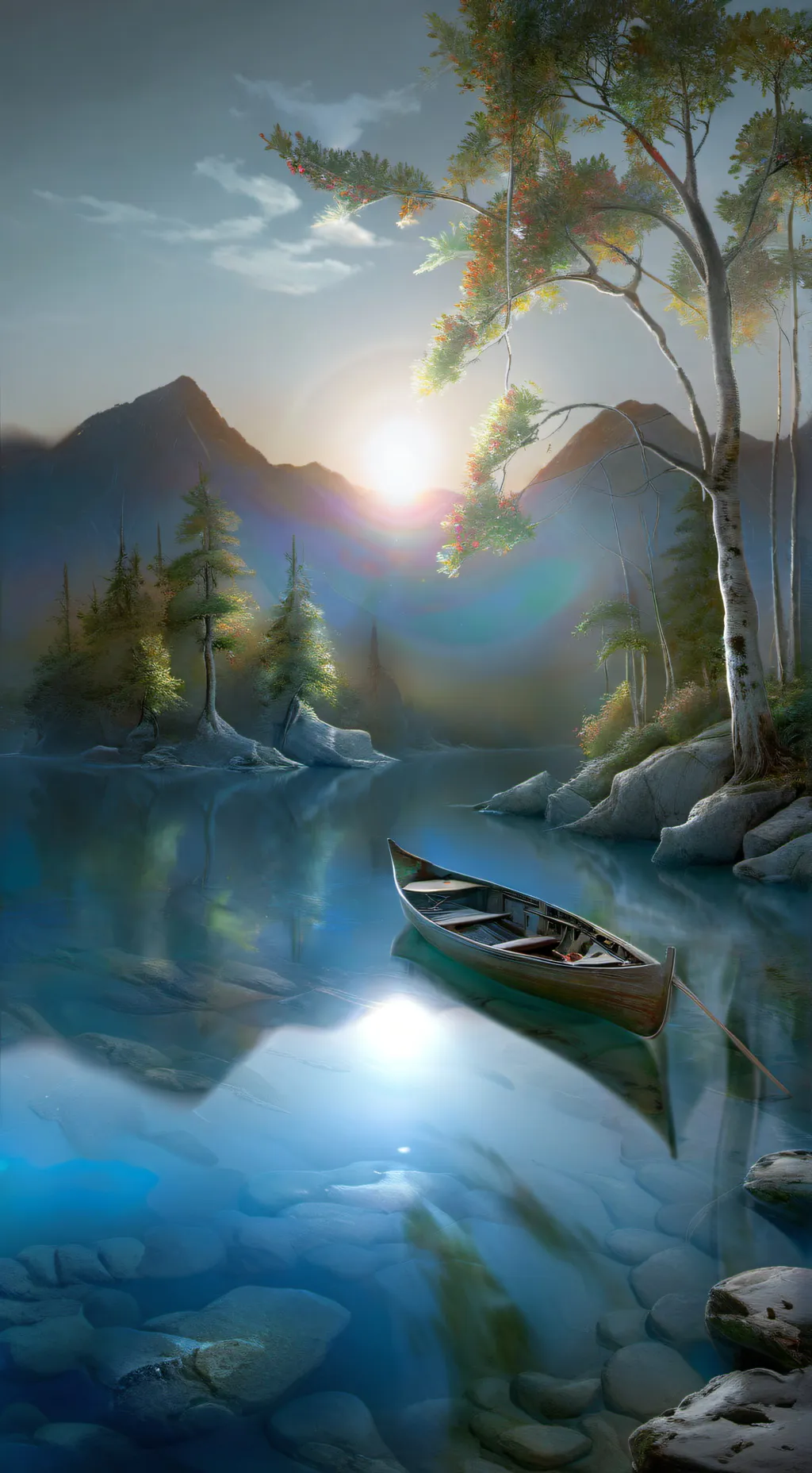 ai character: fishing background