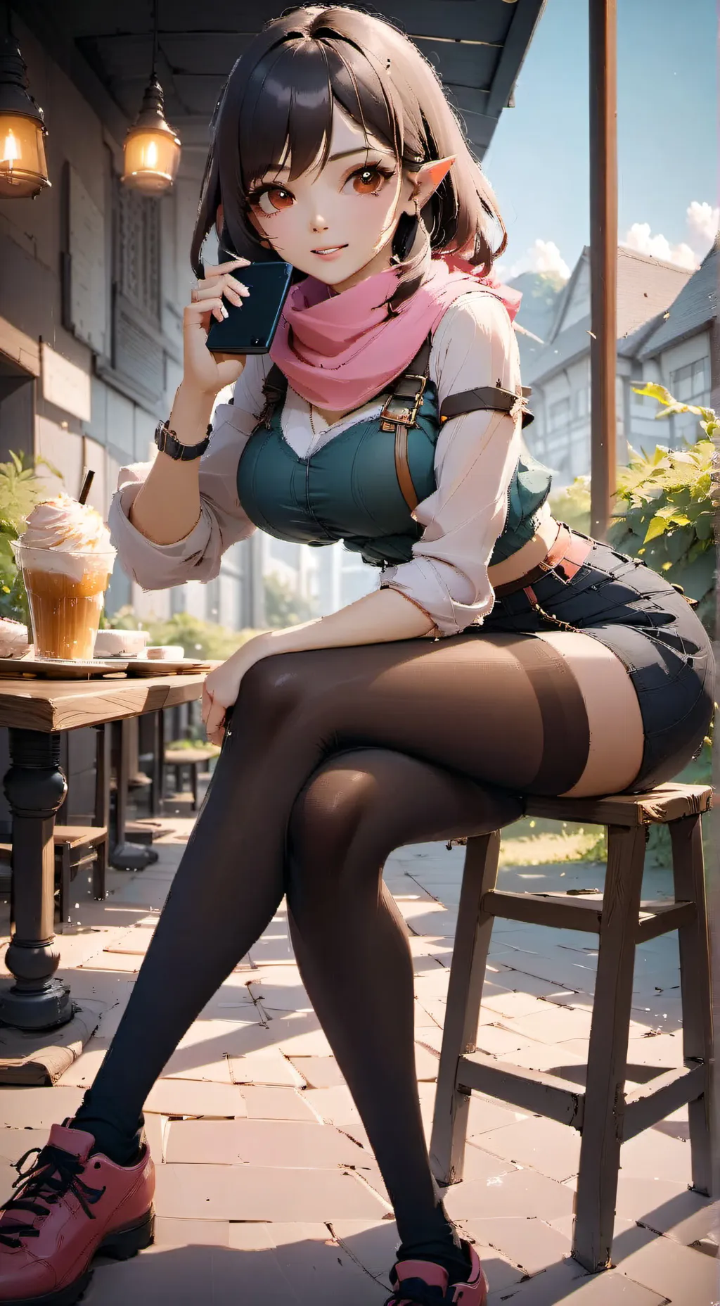 ai character: Bad girl  background