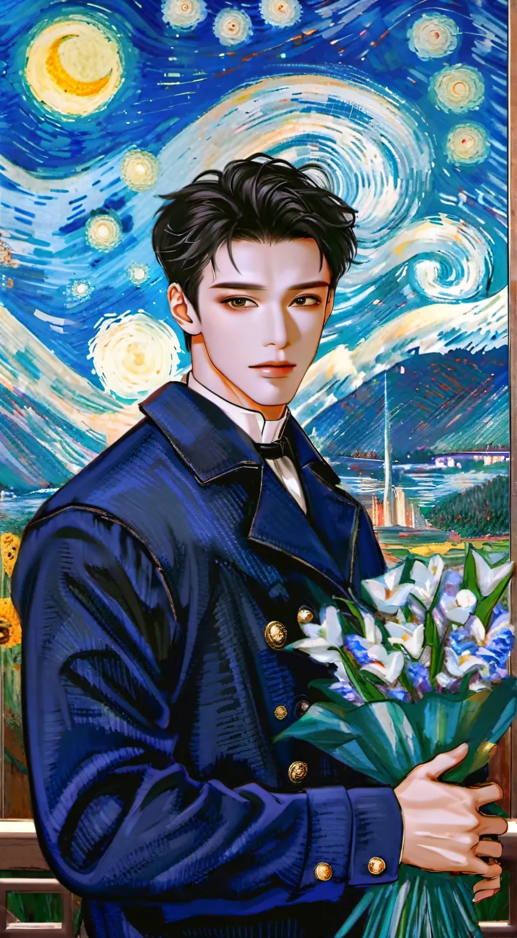 ai character: Albert  background