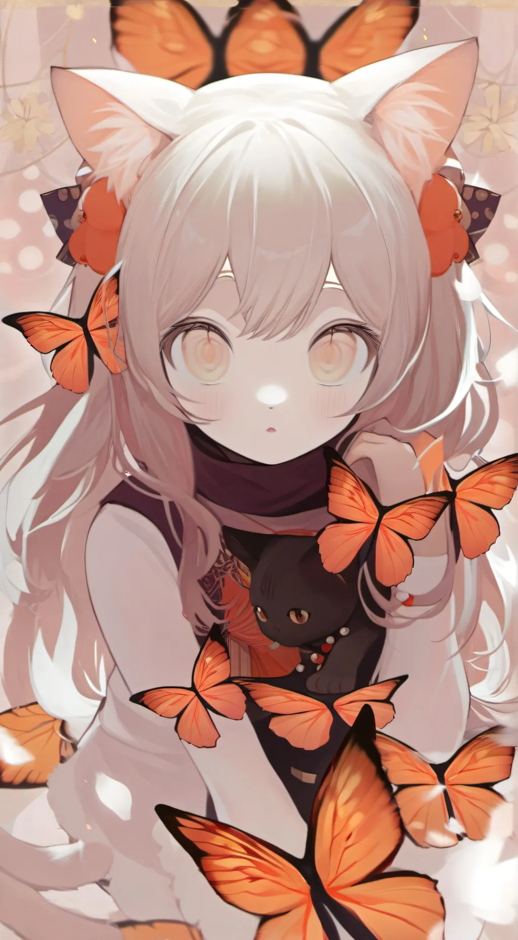 ai character: Monarch Spirit Cat background