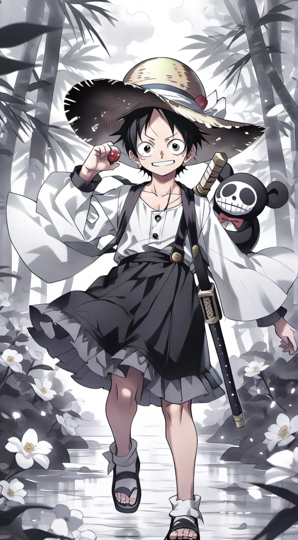 ai character: luffy background