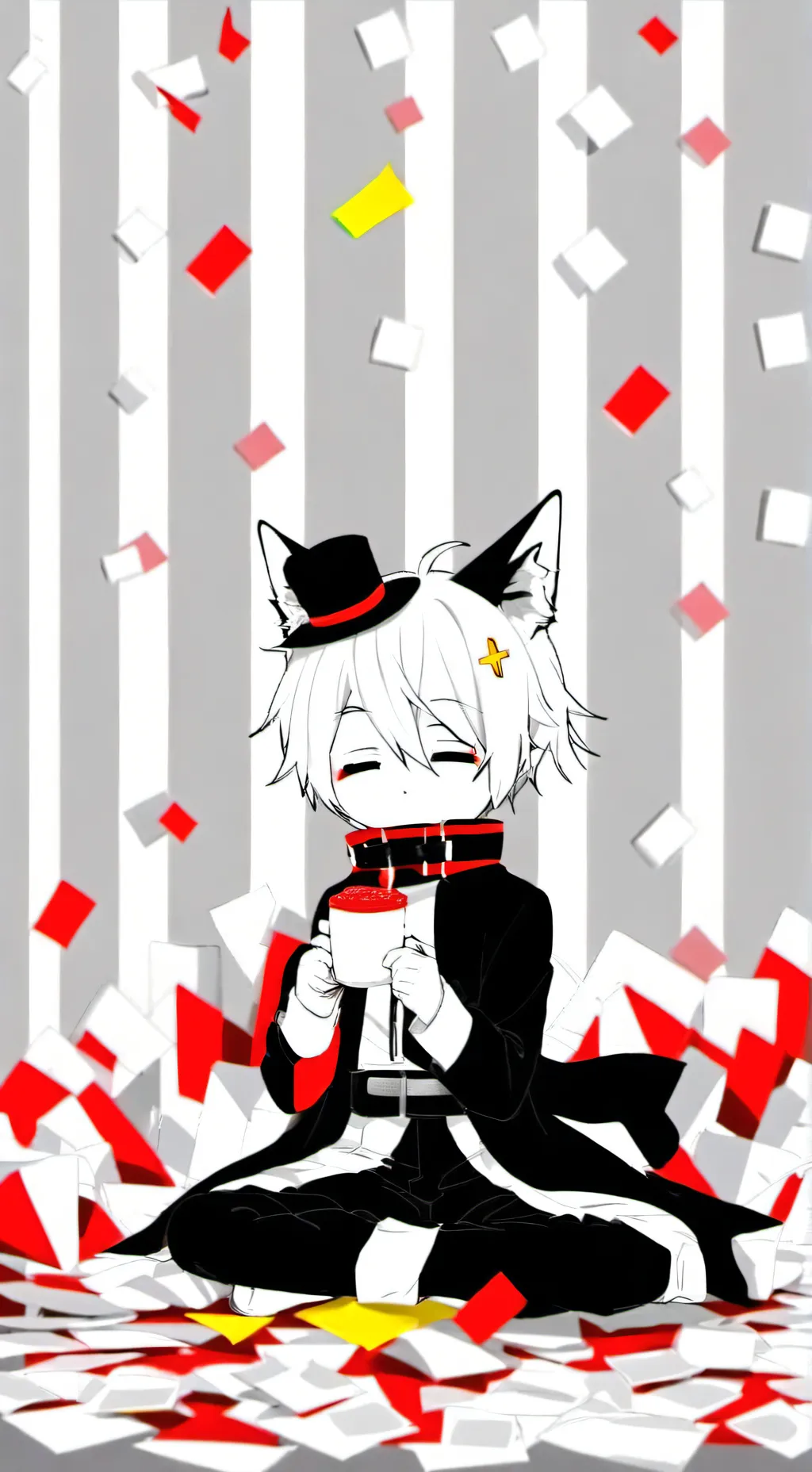 ai character: Kuromi chiquito background