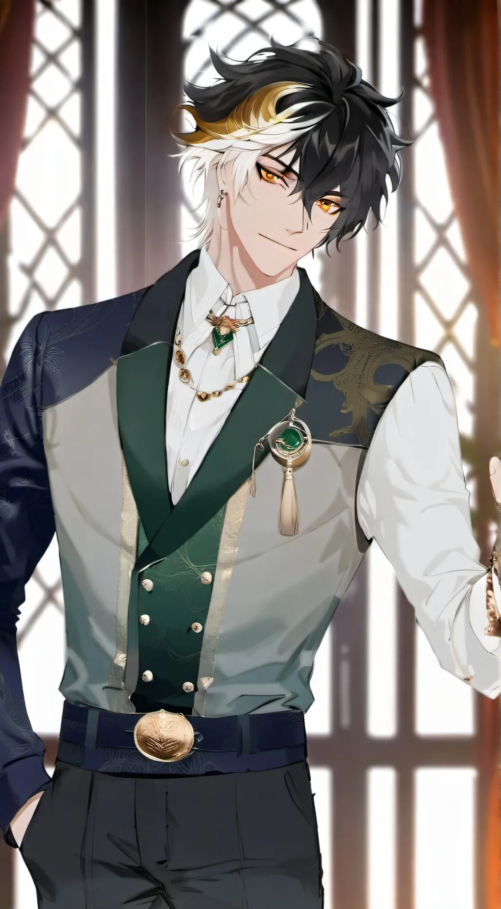 ai character: 🤍🌝SANEMI🌝🤍 background