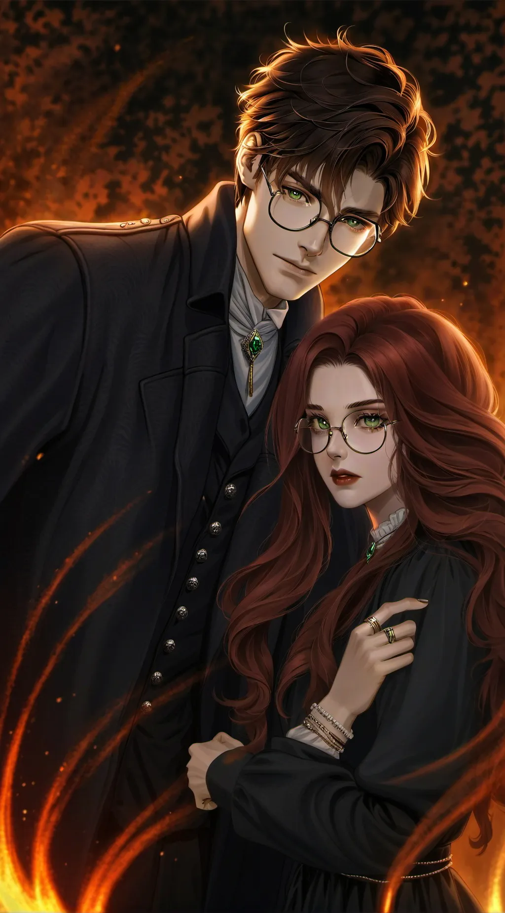 ai character: Lily and James background