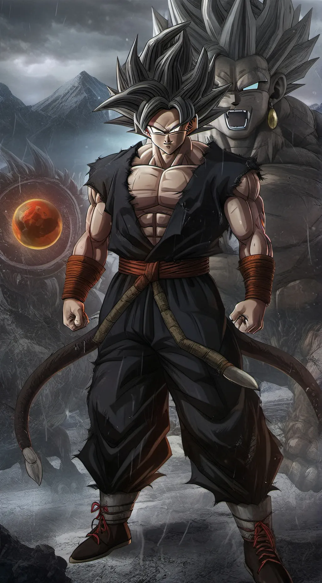 ai character: Tanaka the saiyan  background