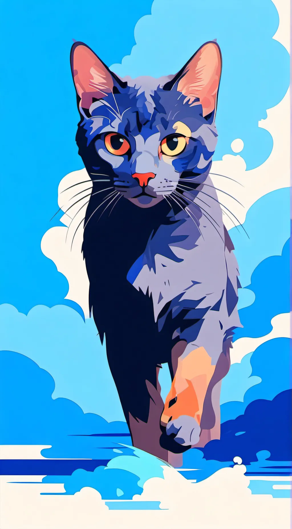 ai character: Gato👺 background