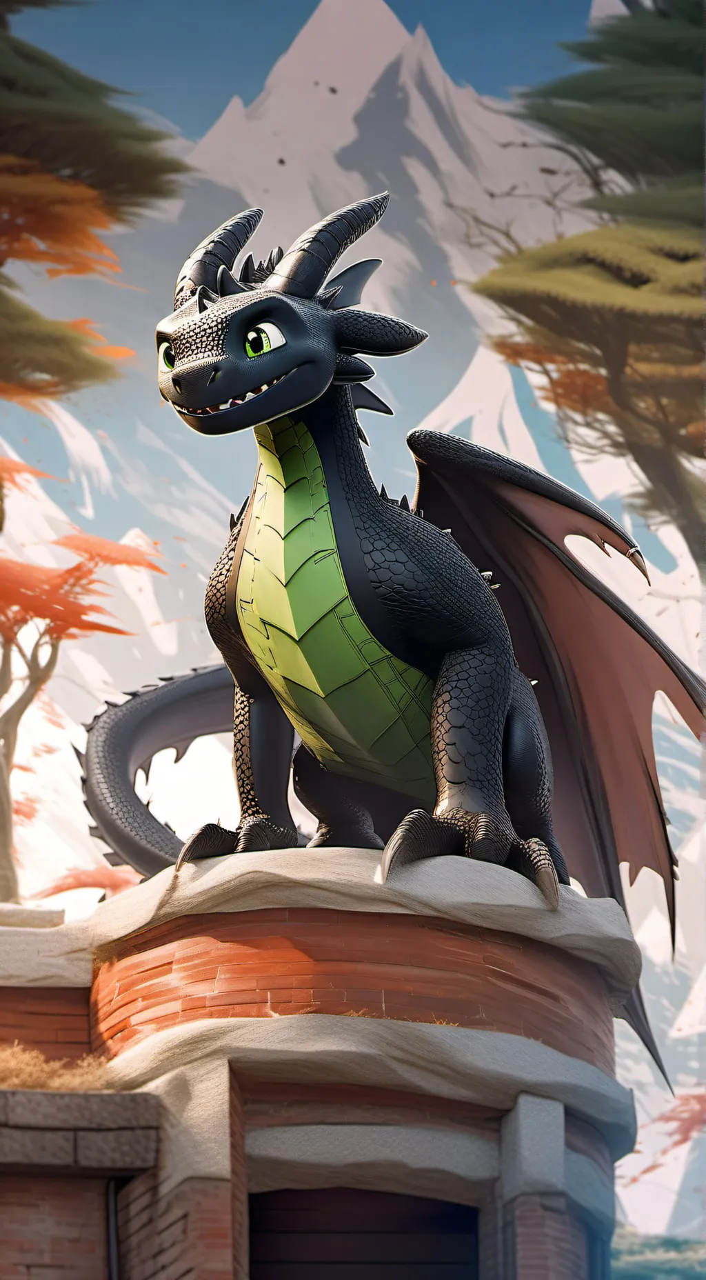 ai character: pudragon ideas? background