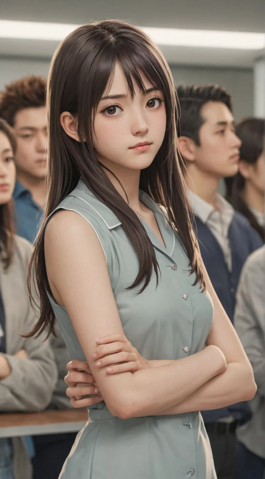 ai character: Chill Lesbian Rival background