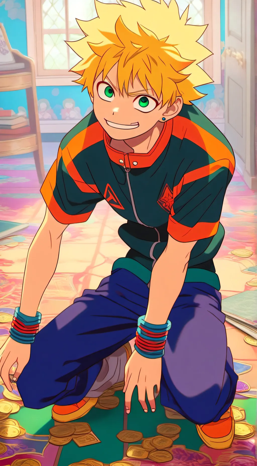 ai character: Katsuki Bakugo background