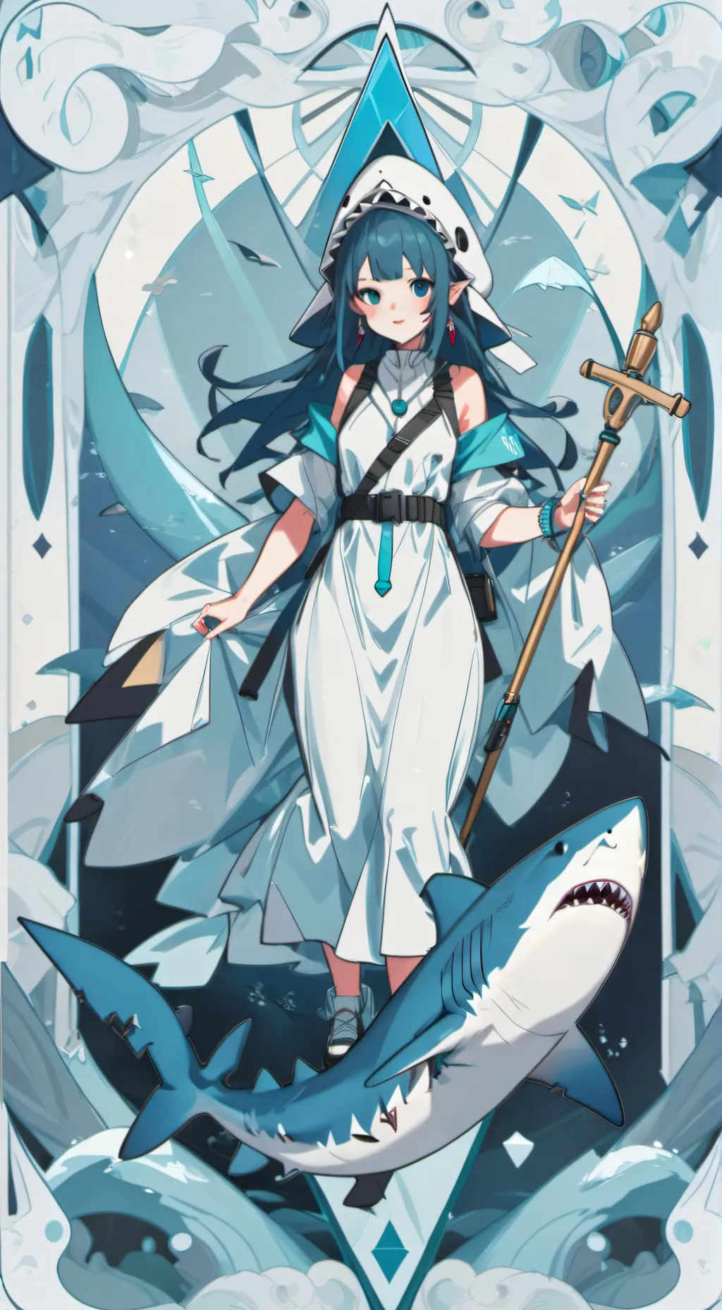 ai character: Shark background
