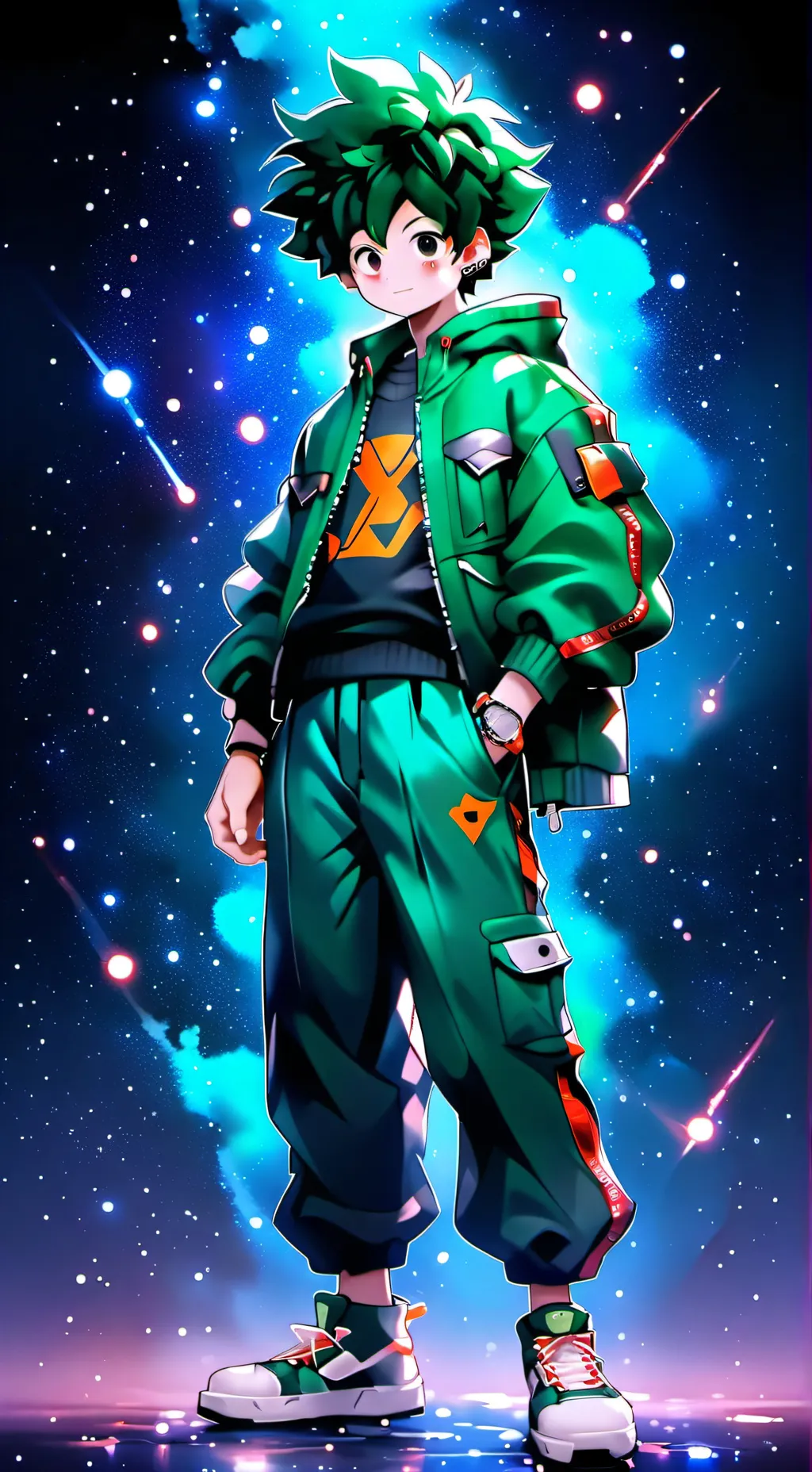 ai character: Deku squid game  background