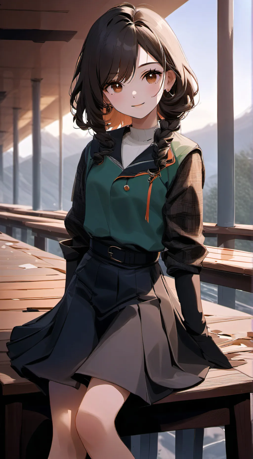 ai character: Melanie  background