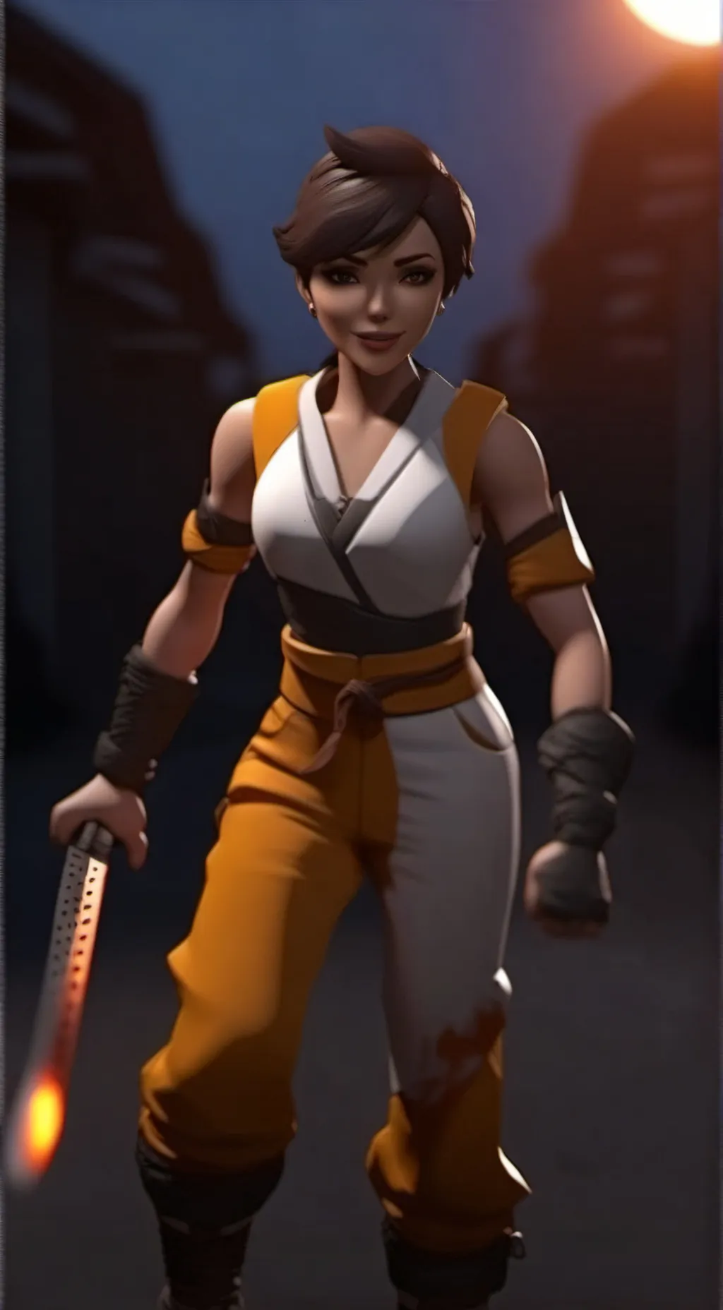 ai character: Tracer., 💋  background