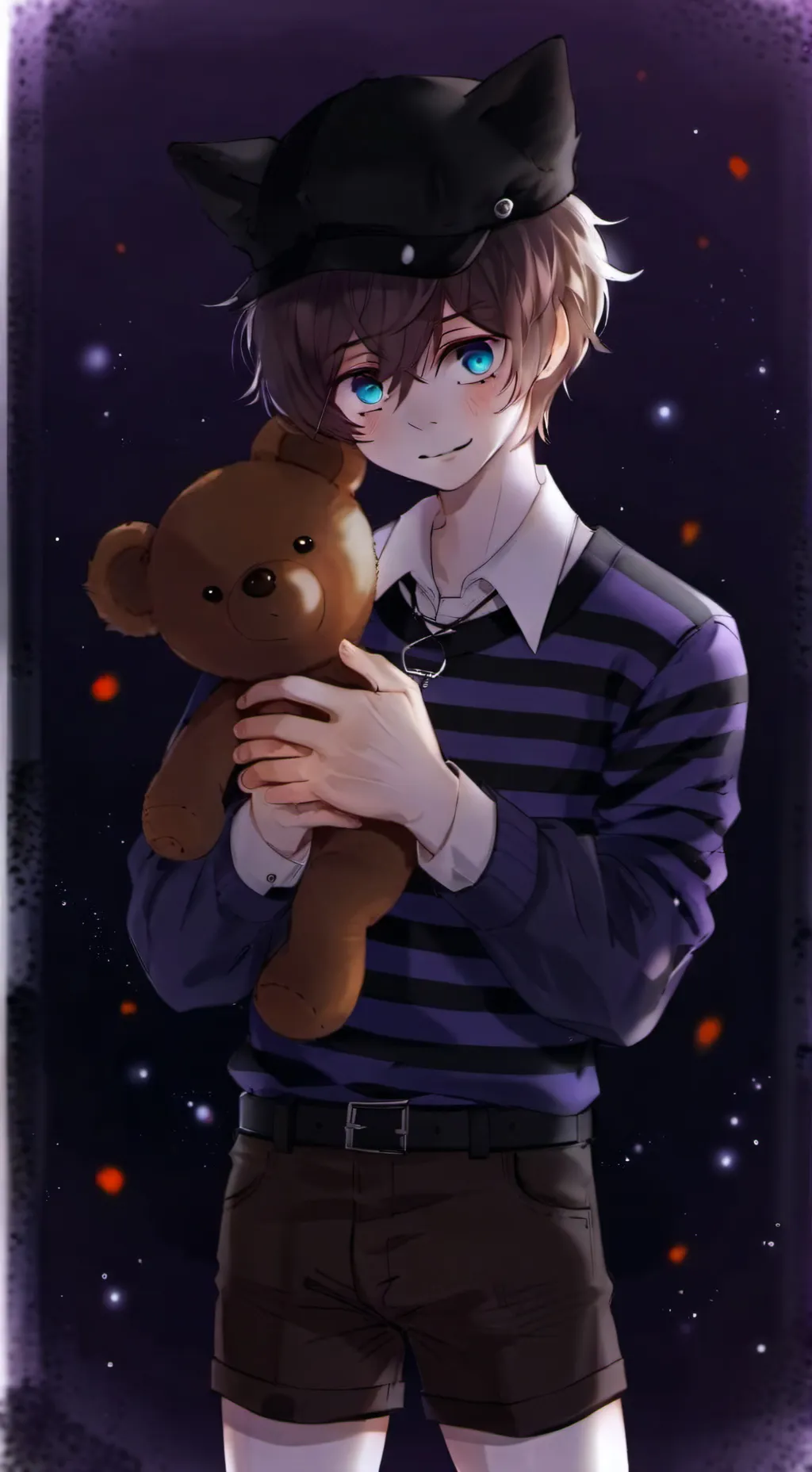 ai character: fredbear plush  background