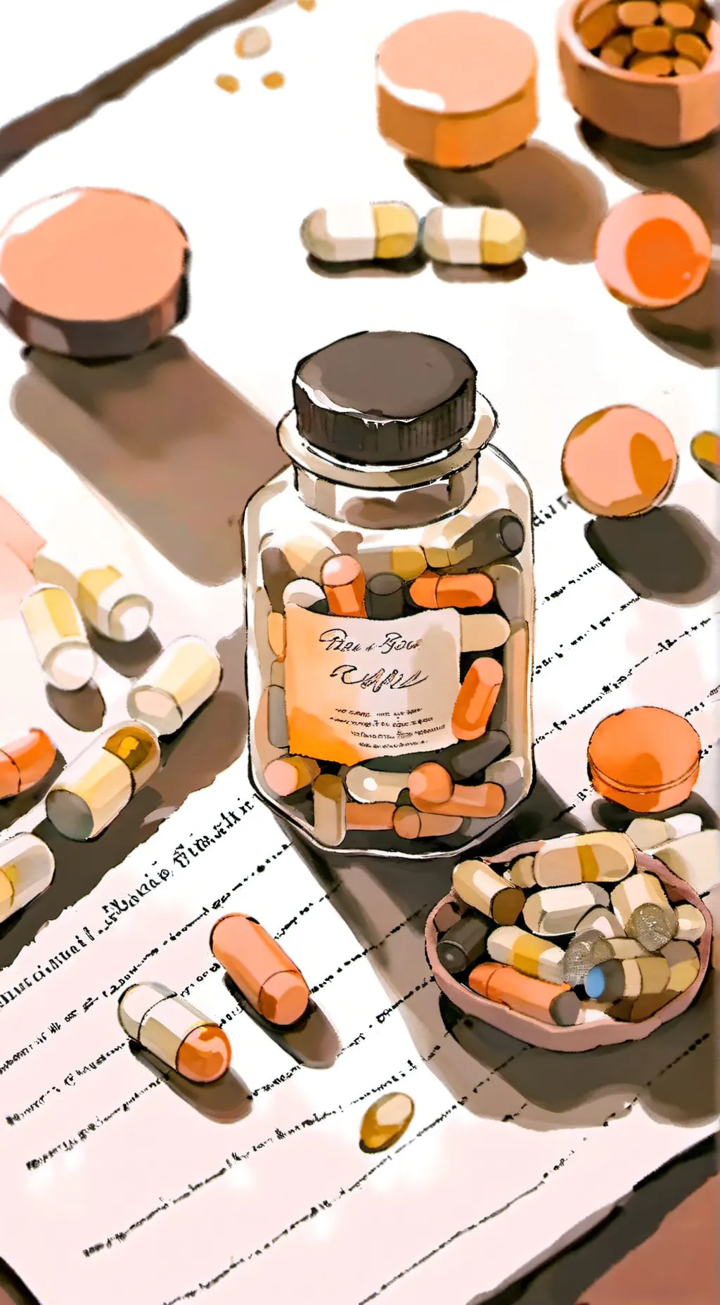 ai character: weaken bowel pills background