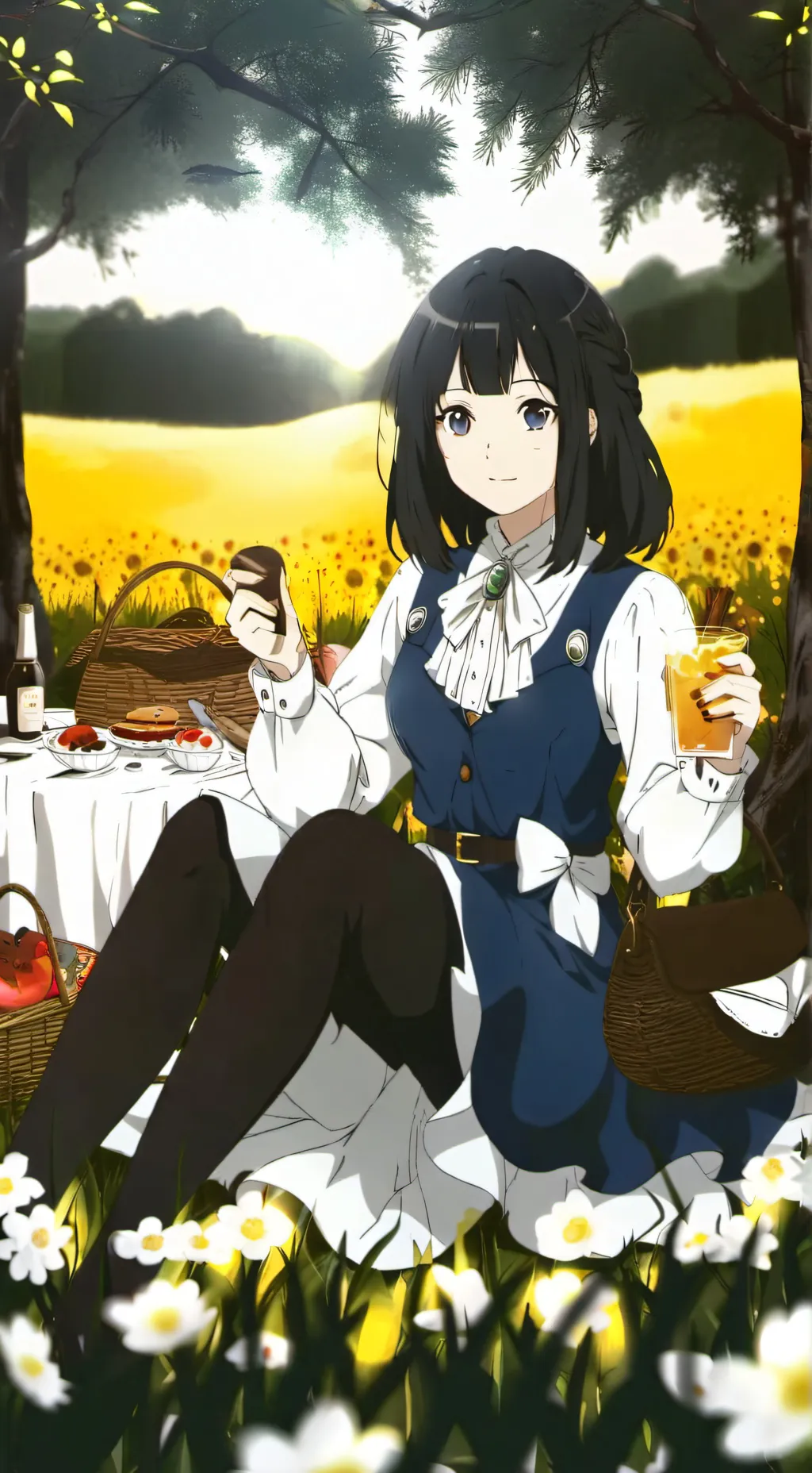 ai character: Picnic background