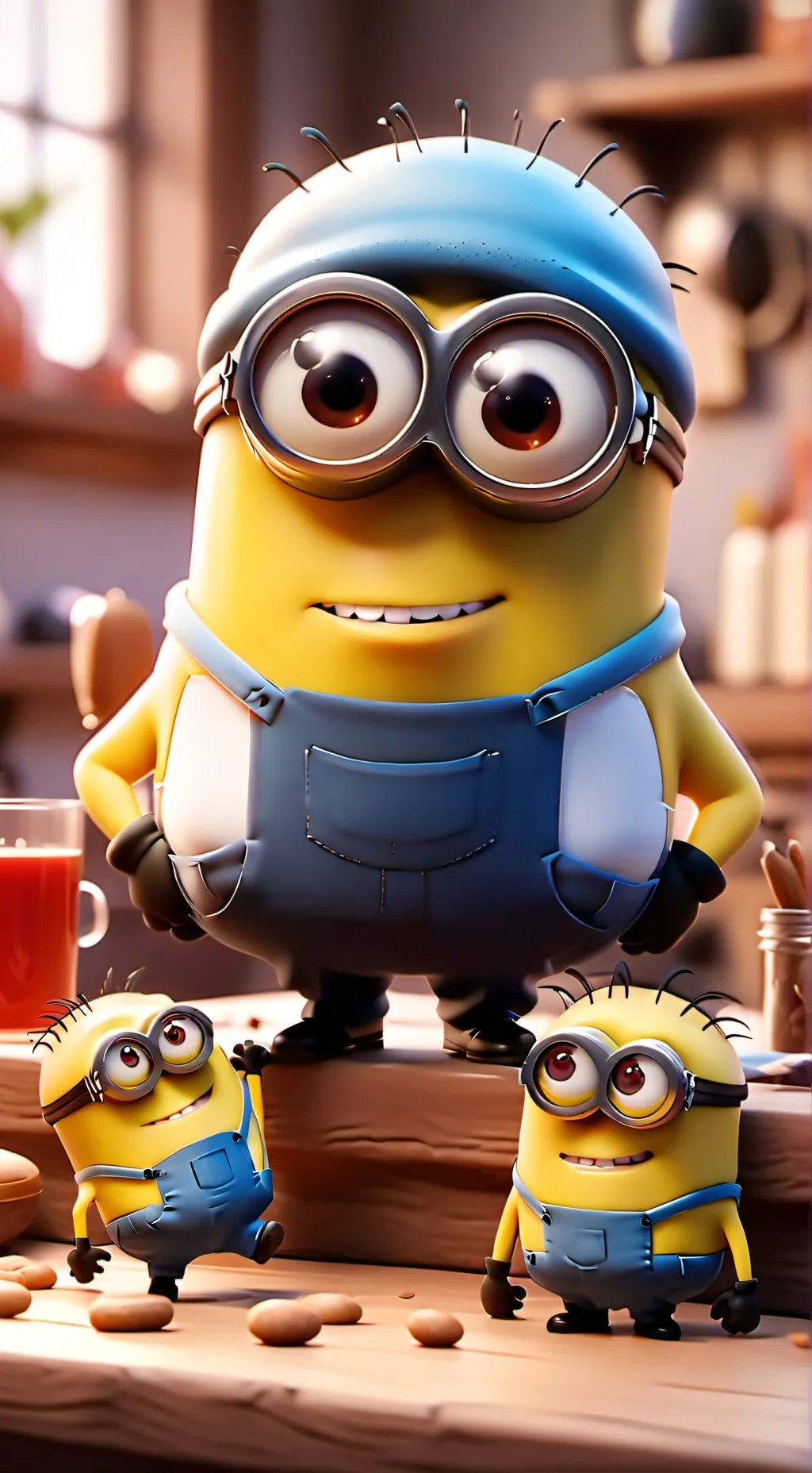 ai character: minons  background