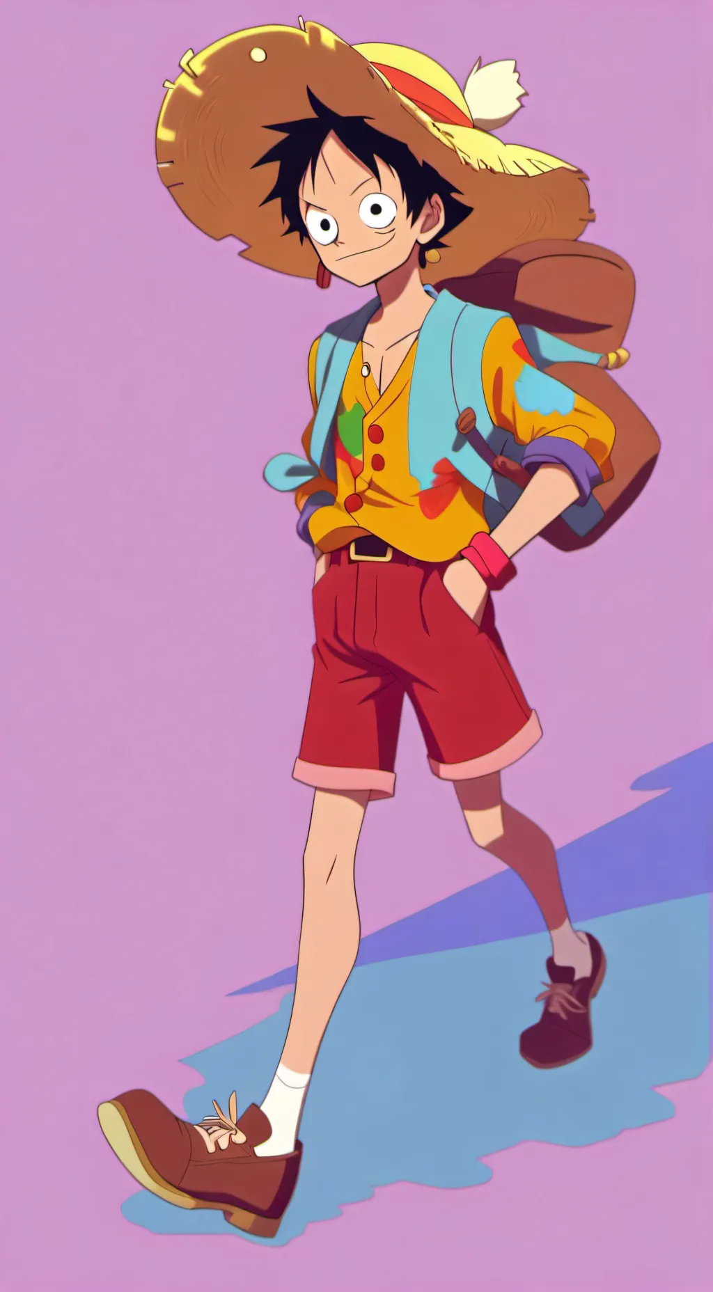 ai character: one piece+sprunki background