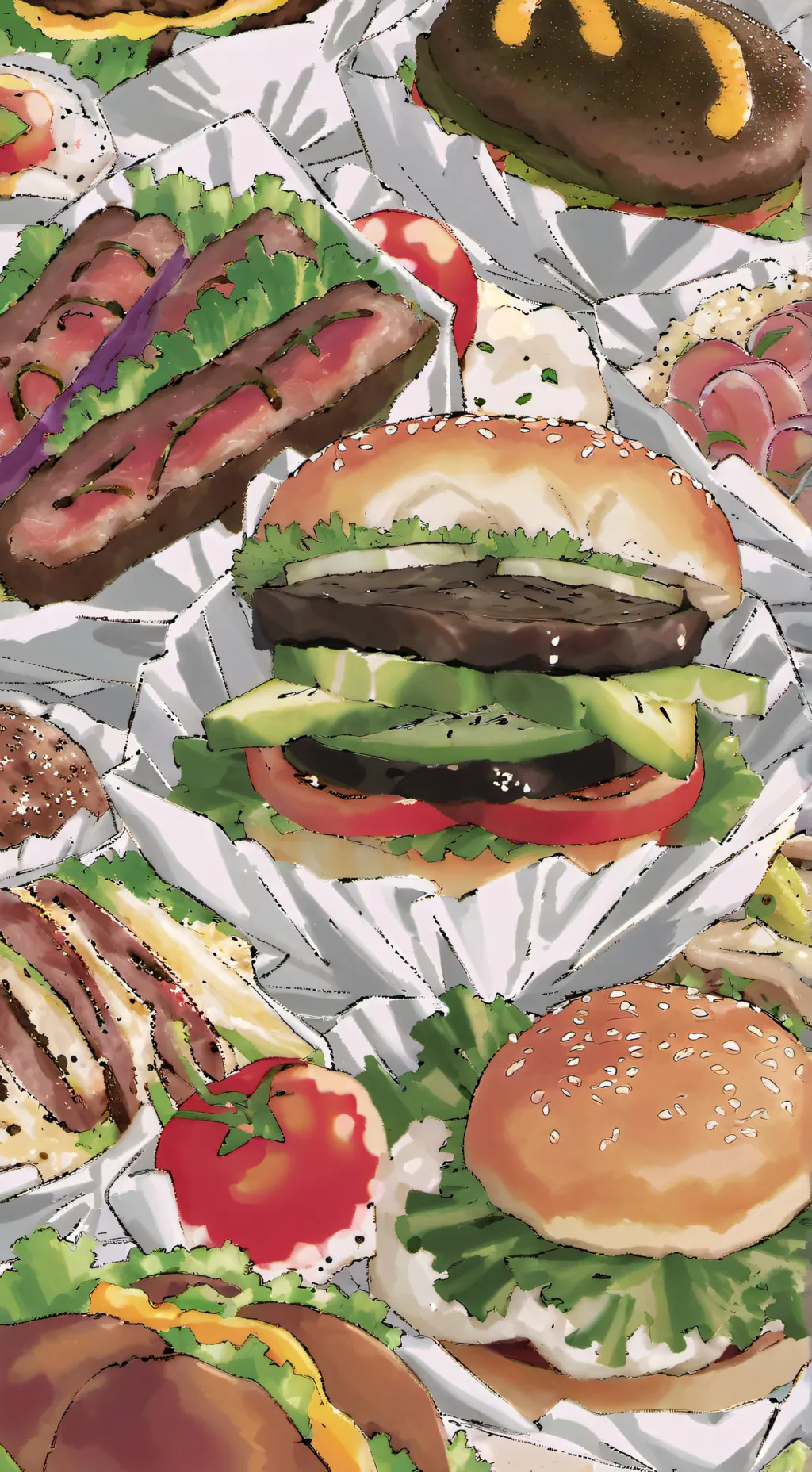 ai character: burger time background