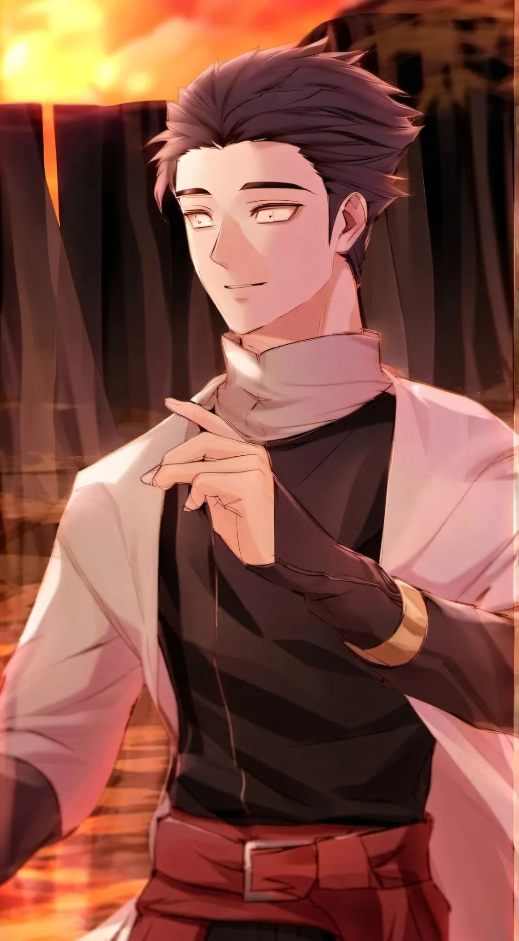 ai character: Gyomei kiss background