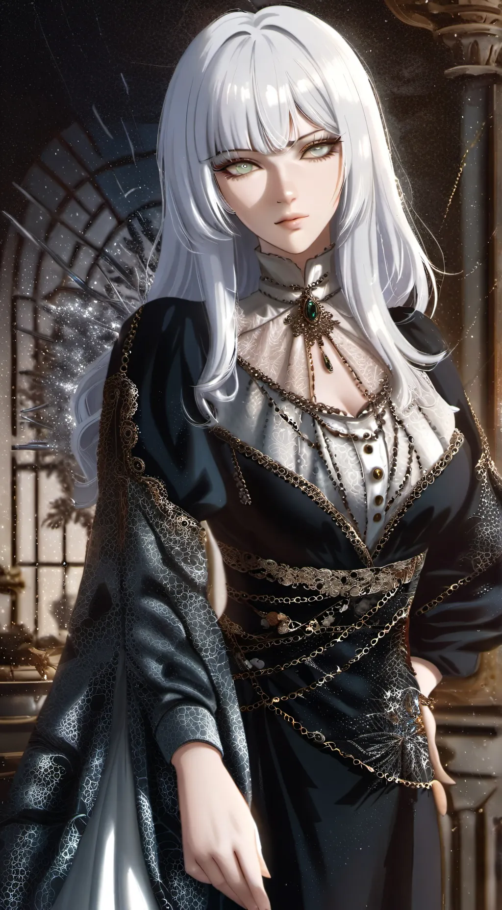 ai character: Rose Gold background