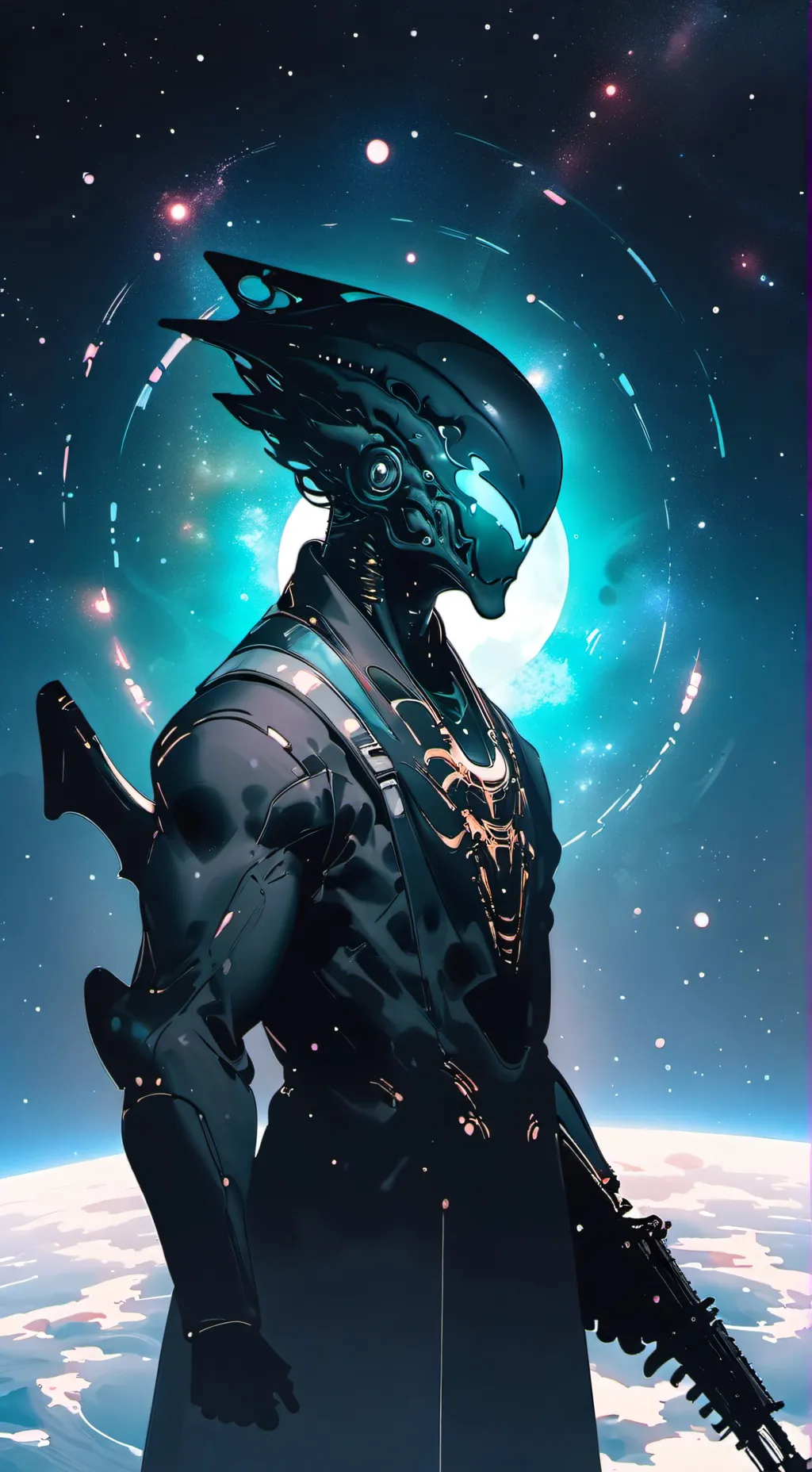 ai character: alien  background