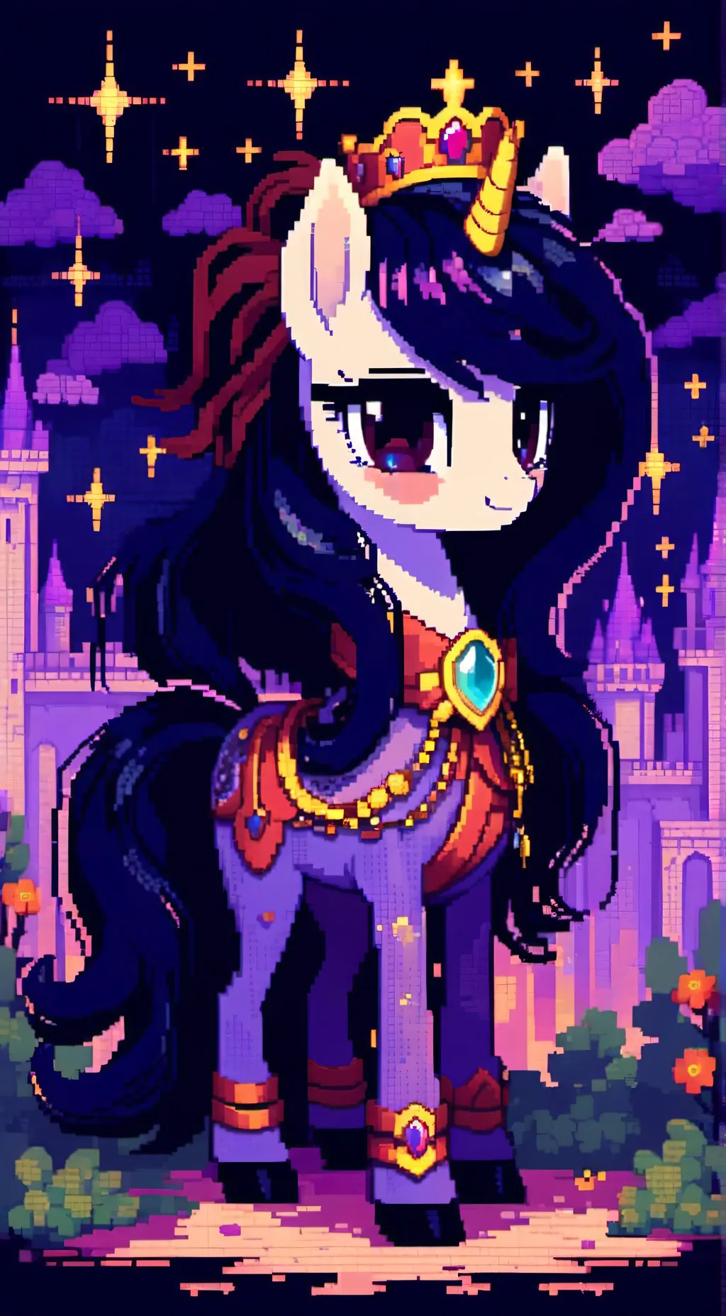 ai character: Princess moonlight background