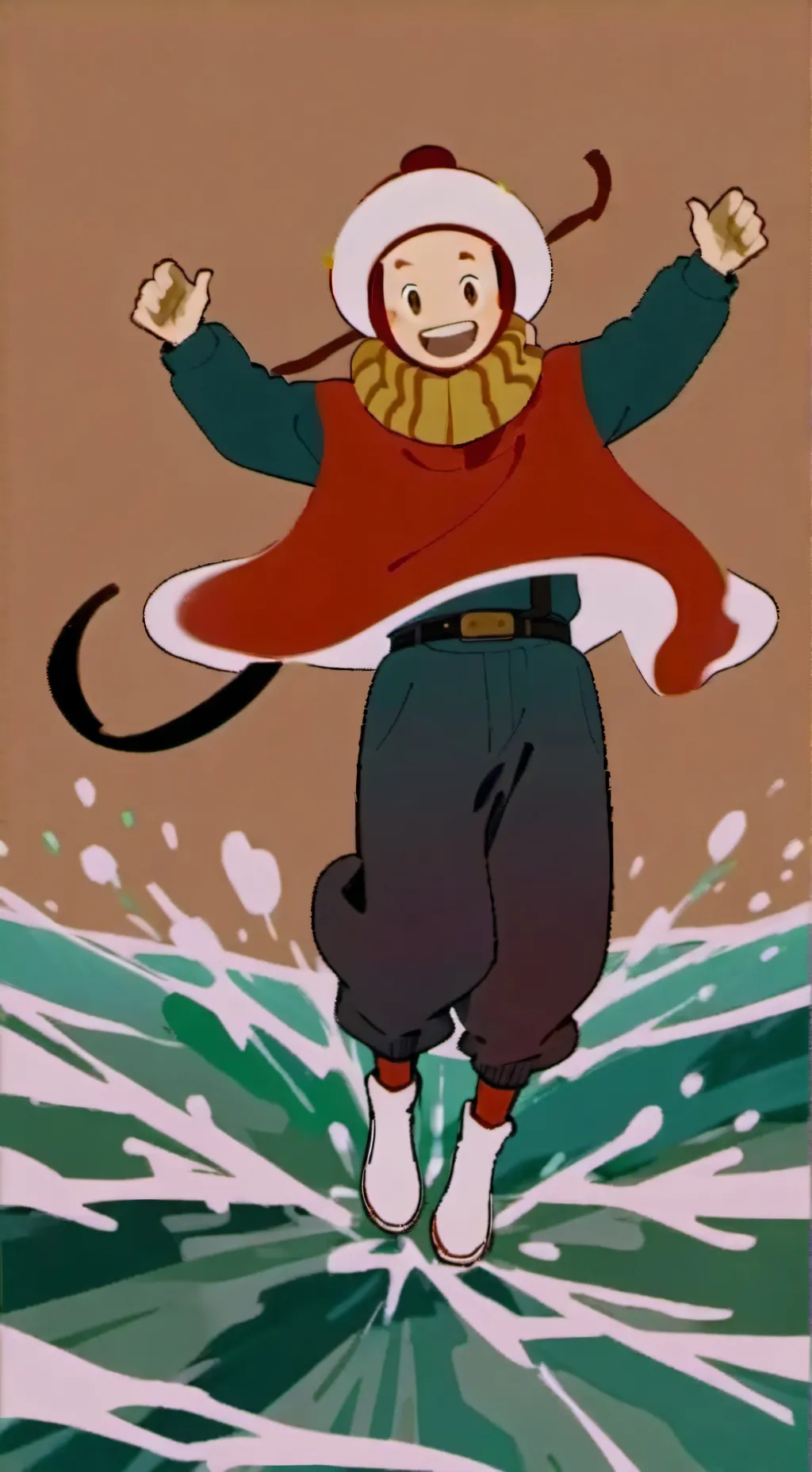 ai character: sprunki meets dw background