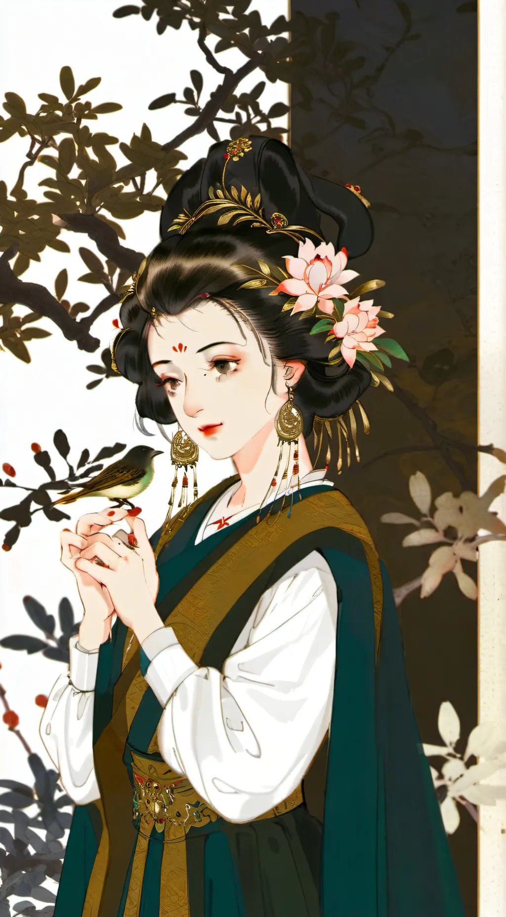 ai character: Oiran daily life background