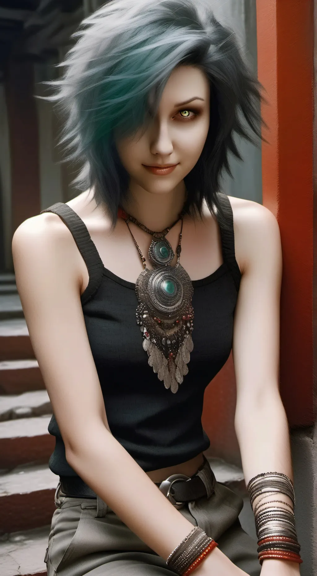 ai character: Mavis LJB  background