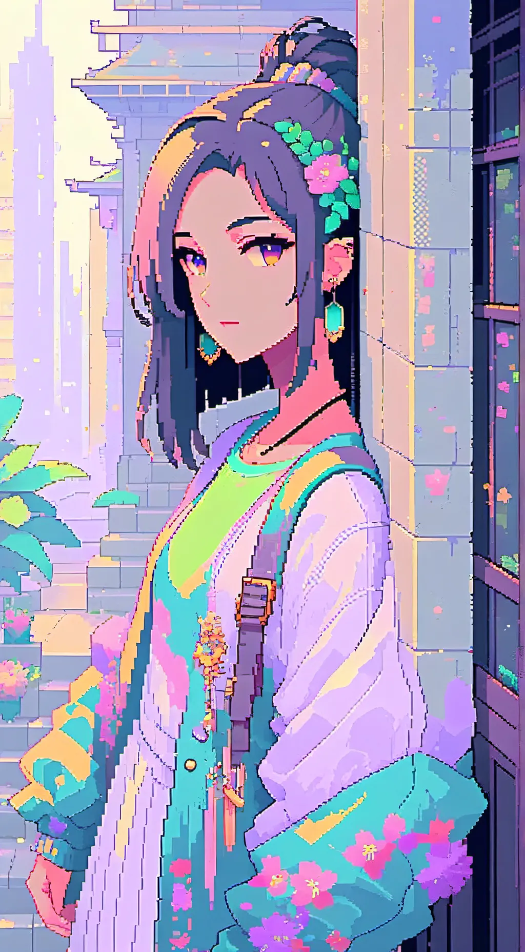 ai character: Nezuko x Eri xAnya background