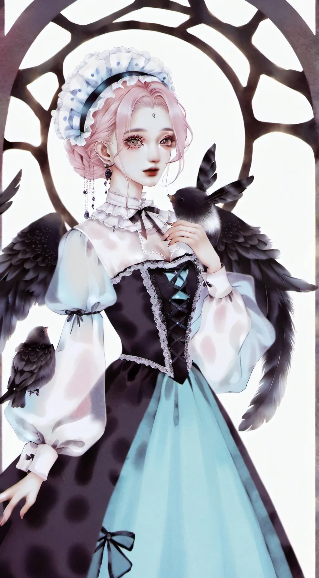 ai character: она background