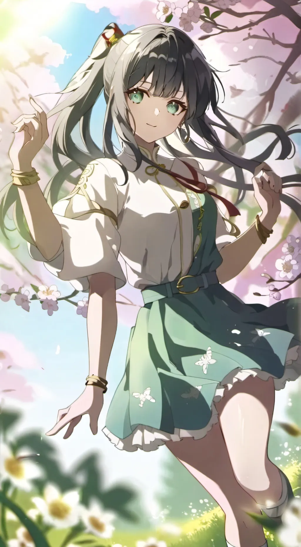 ai character: Red Furby Fae background