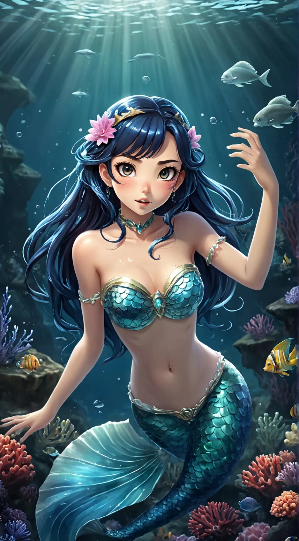 ai character: eya es sirena  background