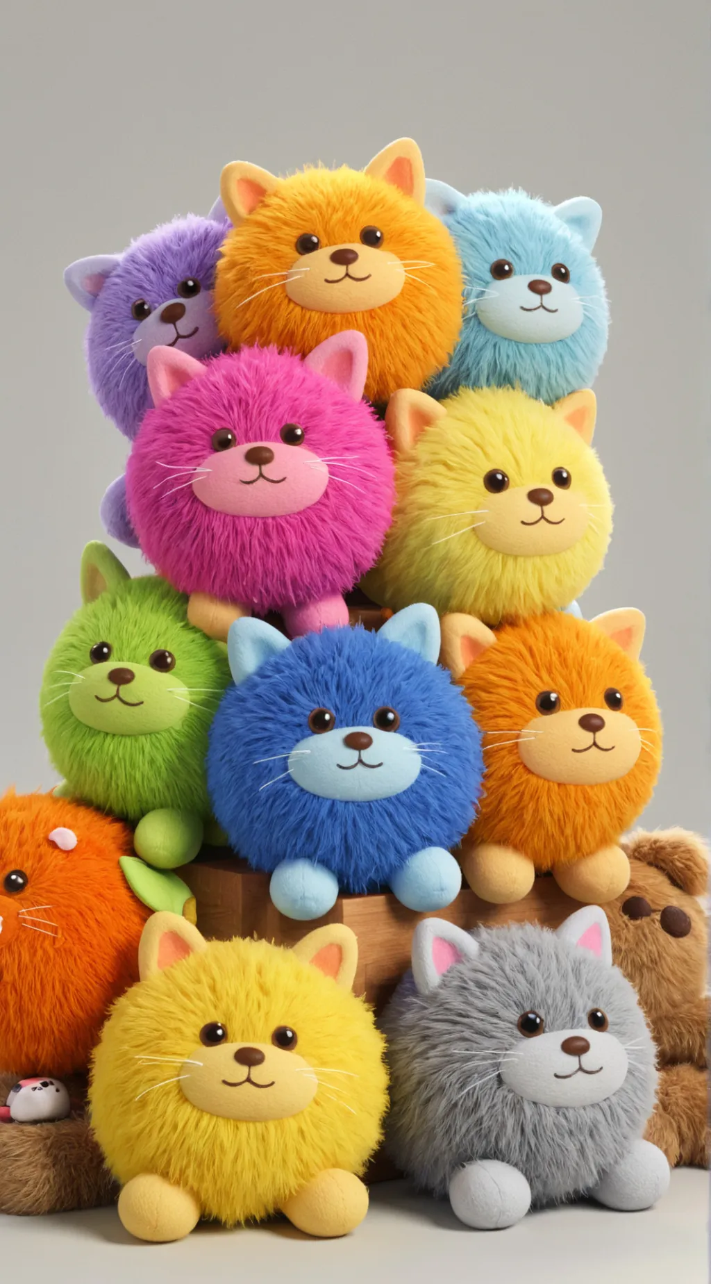 ai character: smiling critters! background