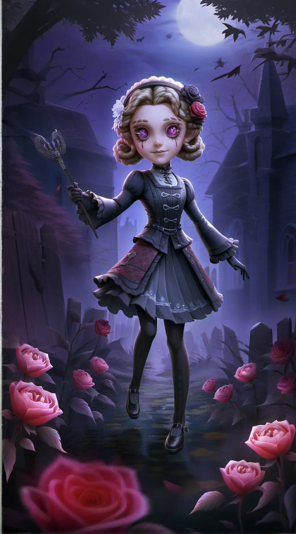 ai character: bloody Mary  background